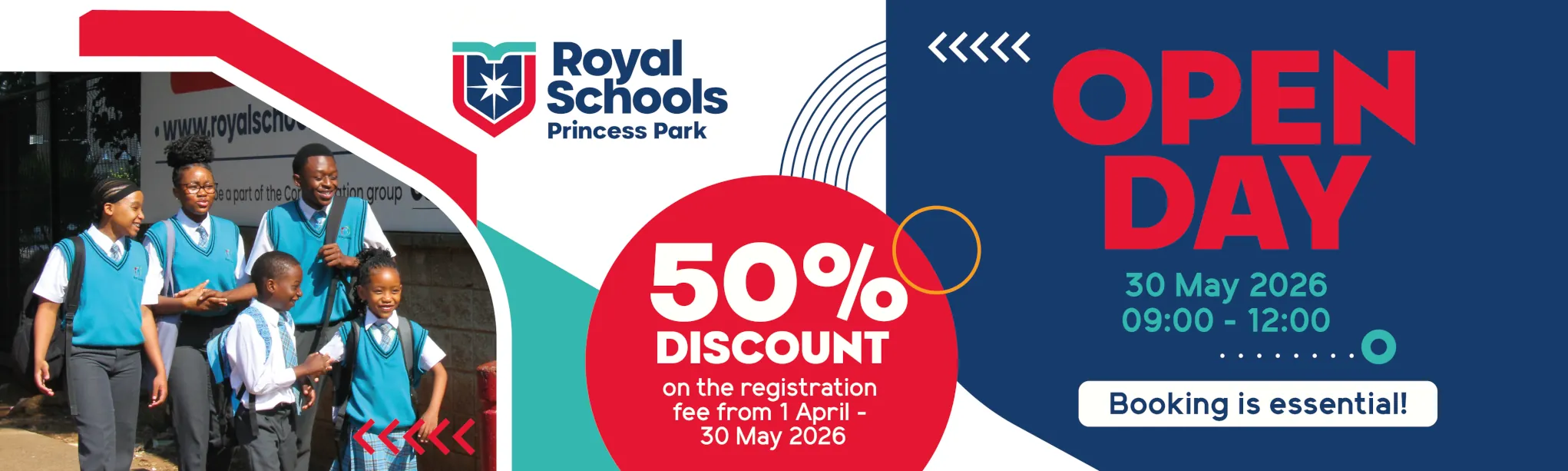 Royal Schools Princess Park open day booking registration
