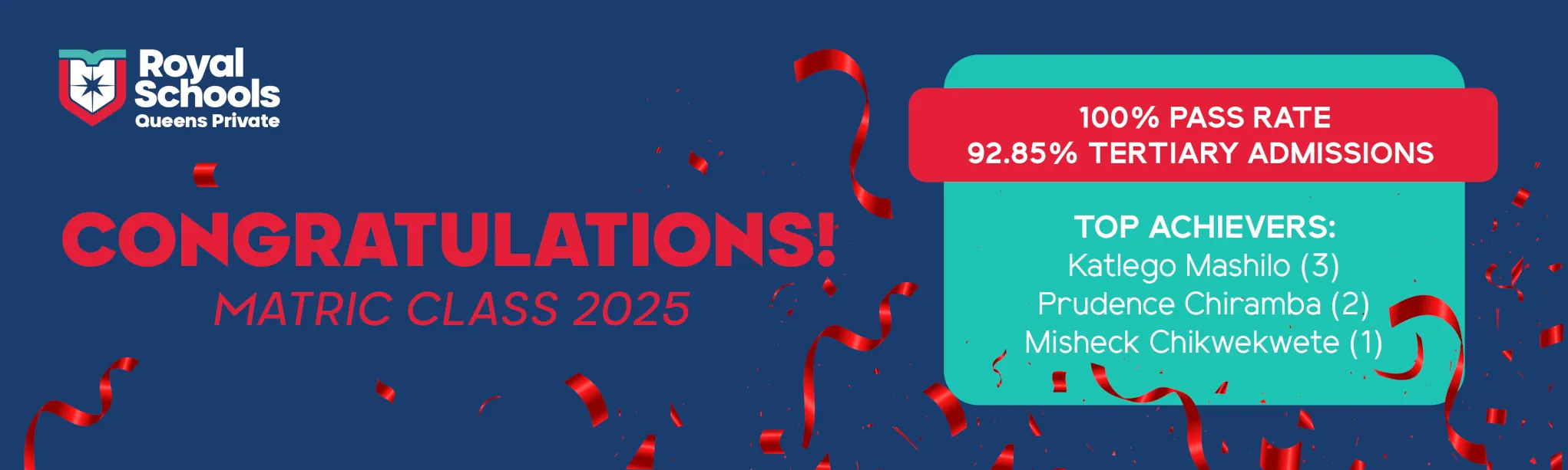 Royal Schools Queens Private matric results